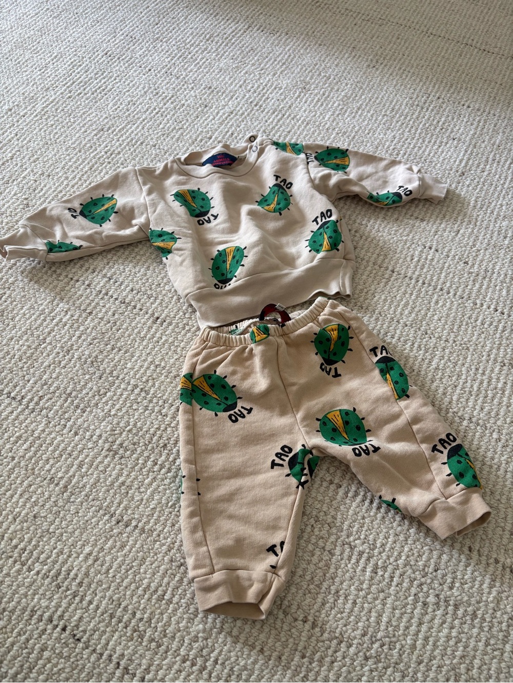 The Animals Observatory TAO Ladybug Print Sweat Set – 6M, 68CM